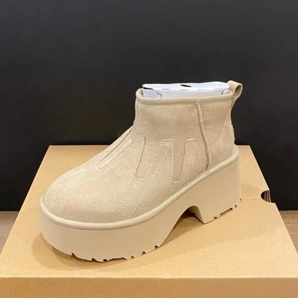 UGG Women's Ultra Mini New Heights Sunwave Ankle Boots Bootie Shoes NEW - Picture 1 of 4